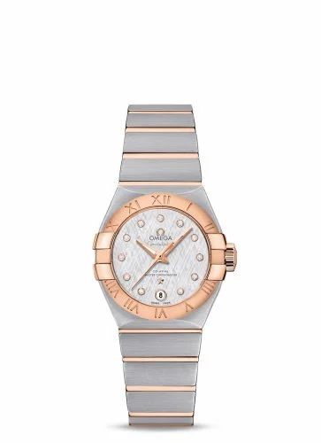Omega Constellation Co-Axial Master Chronometer 27 Stainless Steel / Red Gold / Silver Silk-Diamond 127.20.27.20.52.001 (12720272052001)